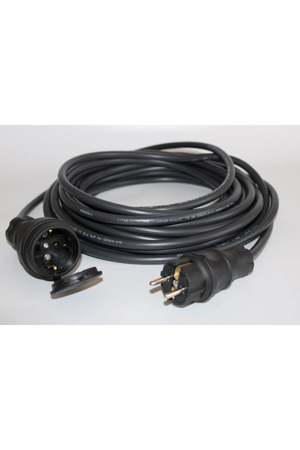 Mutlusan Kauçuk Fişli 20 Metre Öznur 3x2.5mm Kalın Bakır Seyyar Uzatma Kablosu | Elektrikli Araç Uyumlu